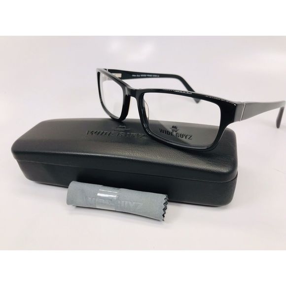 New Wide Guyz Black MOOSE Eyeglasses 60mm for The Stylish Large Man - Picture 1 of 12
